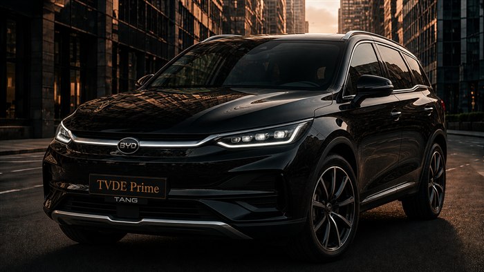 BYD Tang, SUV 100% elétrico TVDE Prime, cor preta