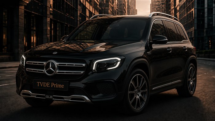 Mercedes GLB, SUV 100% elétrico TVDE Prime, cor preta